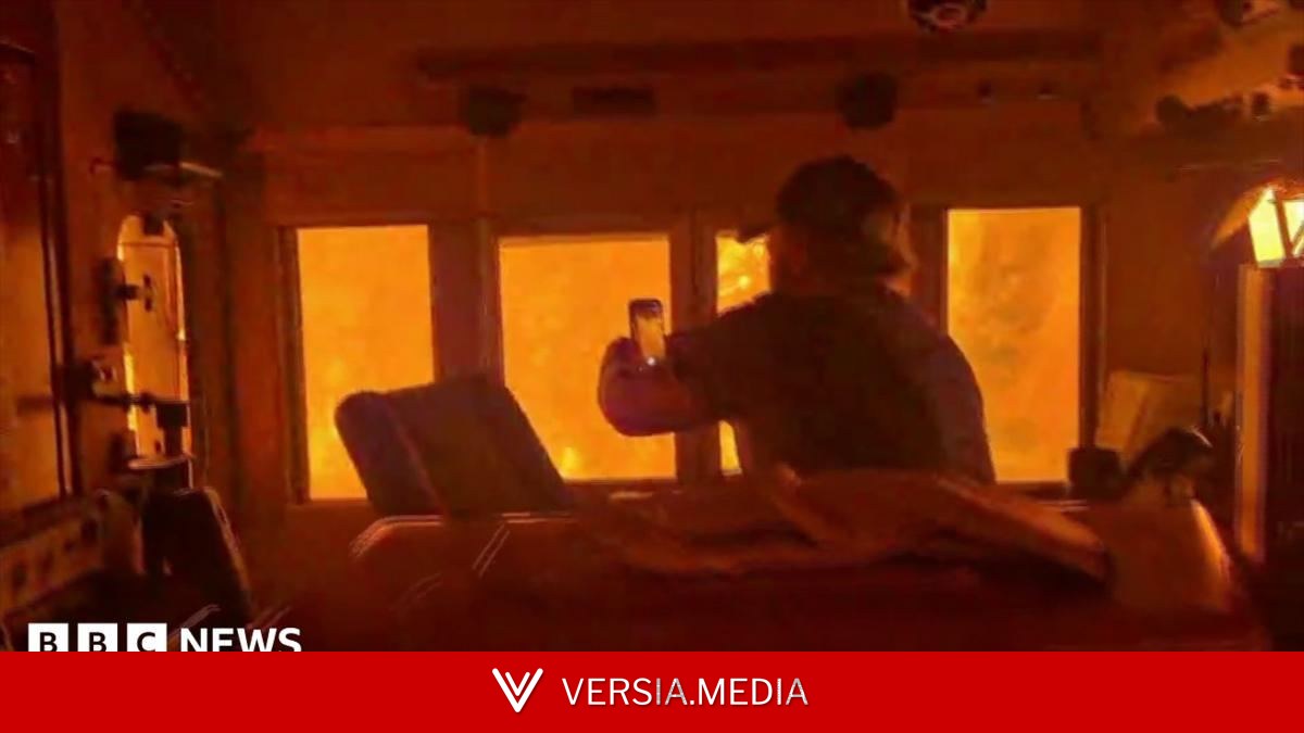 Canada wildfires leave train 'encased in flames' as smoke drifts towards US